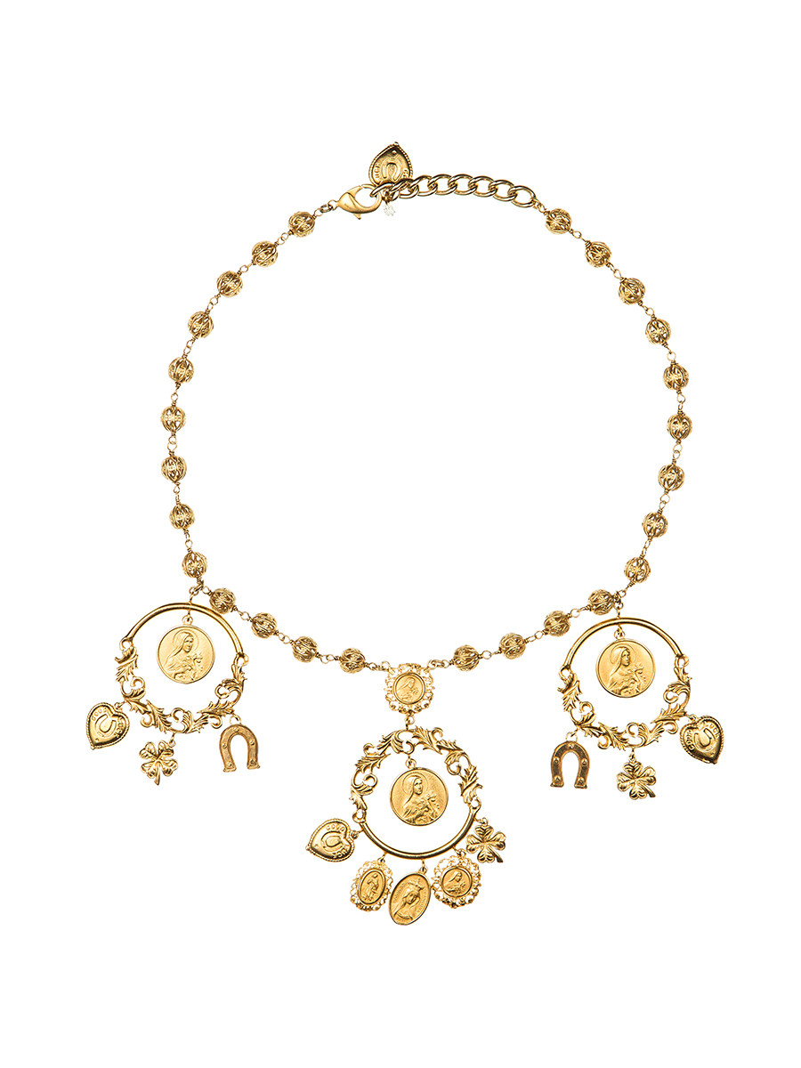 Dolce&Gabbana 金色钱币吊坠饰项链