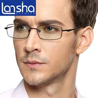 Lansha Pure khung titan khung kính đầy đủ khung với số chiều cao Kính cận thị kính siêu nhẹ khung nam 9926 - Kính khung kính mắt thời trang