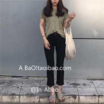 A BaO Korea ins Super fire with Joker Hollow Woven fishing net bag Shopping Bag tote bag net pocket
