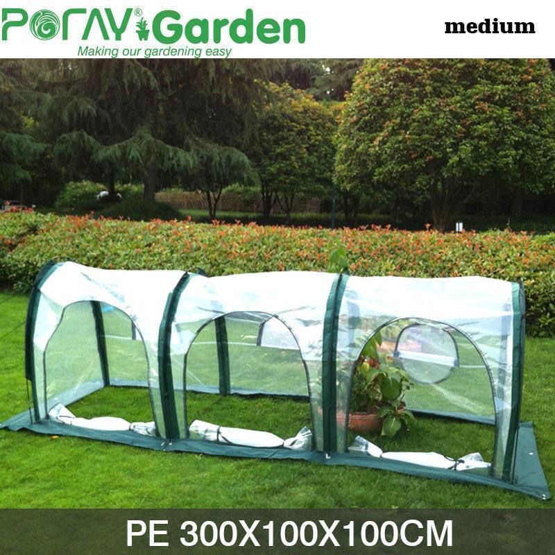 PORAY PE tunnel garden cover plastic greenhouse greenhouse gardening tools insulation and rainproof balcony plants