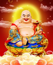 Decorative semi-handmade Buddha and Bodhisattva portraits Pure Land Maitreya Buddha and Bodhisattva Photo paper double-sided plastic seal