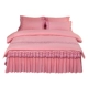 Phiên bản Hàn Quốc của bộ váy ngủ cotton bốn bộ công chúa bằng vải bông công chúa bọc chăn màu giường 1,5 / 1,8 m sản phẩm giường