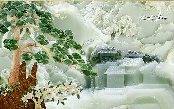 Background wall tile metal wall wall painting art carving welcome custom