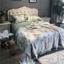 60 heather air conditioning Summer cool quilted by double summer thin quilts with four pieces of double sided ice silk washable washed by the core