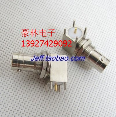 BNC-KWE BNC female seat 90 elbow PCB connector 50 ohm copper BNC-KYWE BNC seat