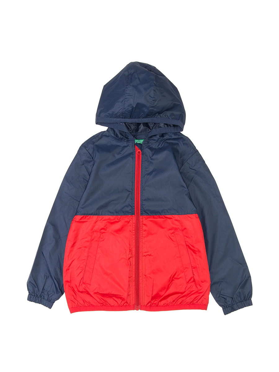 Benetton/贝纳通 藏青拼红连帽男童外套