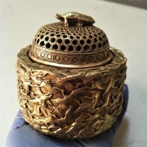 Antique Crane Copper smoker long tail turtle crane aromatherapy ornaments pure copper smoker incense burner home decoration