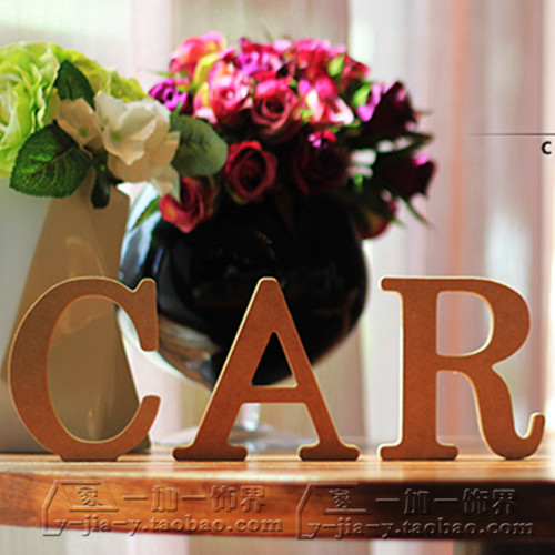 Zakka groceries wooden English letters ornaments wooden simple home decorations shooting props