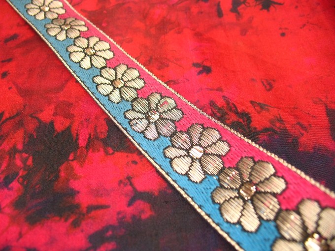 Indian characteristics exquisite embroidery lace clothing accessories Fabric welt webbing width 3cm