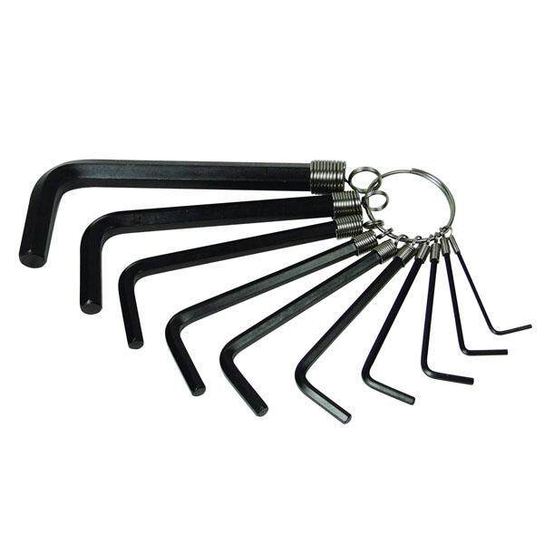 Stanley 10 Piece Chain Metric Inch Allen Wrench Set