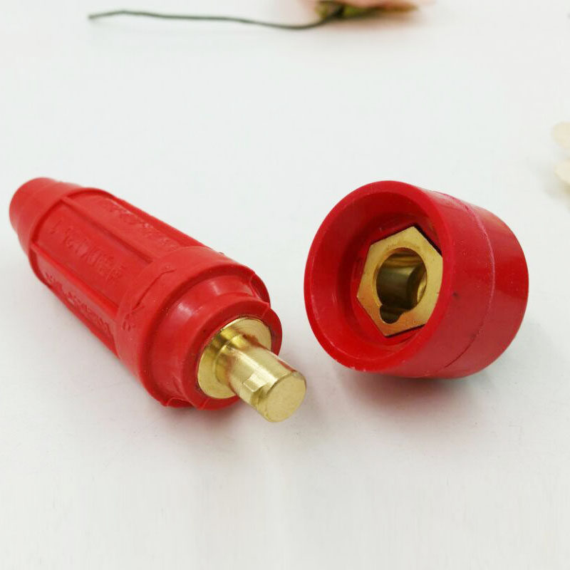 Welding Machine Accessories Pure Copper DKJ10-25 35-50 50-70 Quick Plug Socket Joint Eurostyle Quick Plug