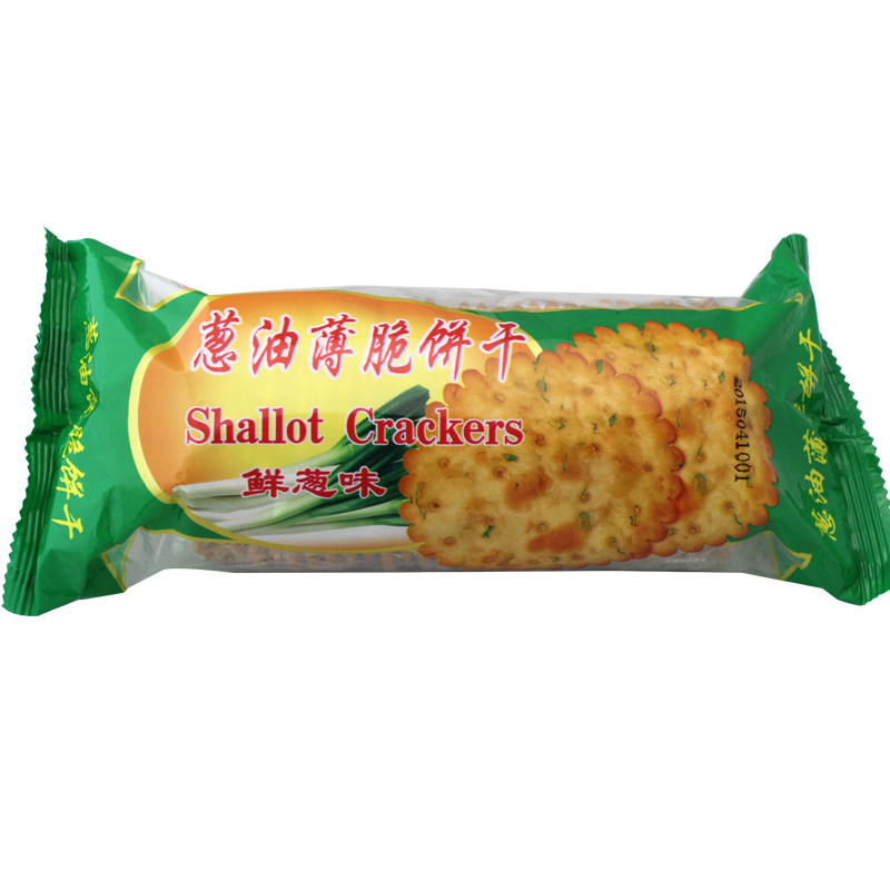 【天猫超市】趣园葱油薄脆饼干鲜葱味163克休闲零食小吃点心○