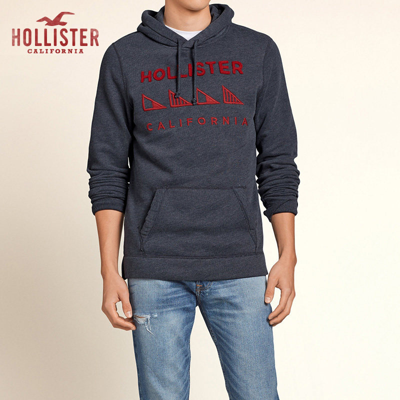 Hollister 徽标图案帽衫卫衣 男 100085
