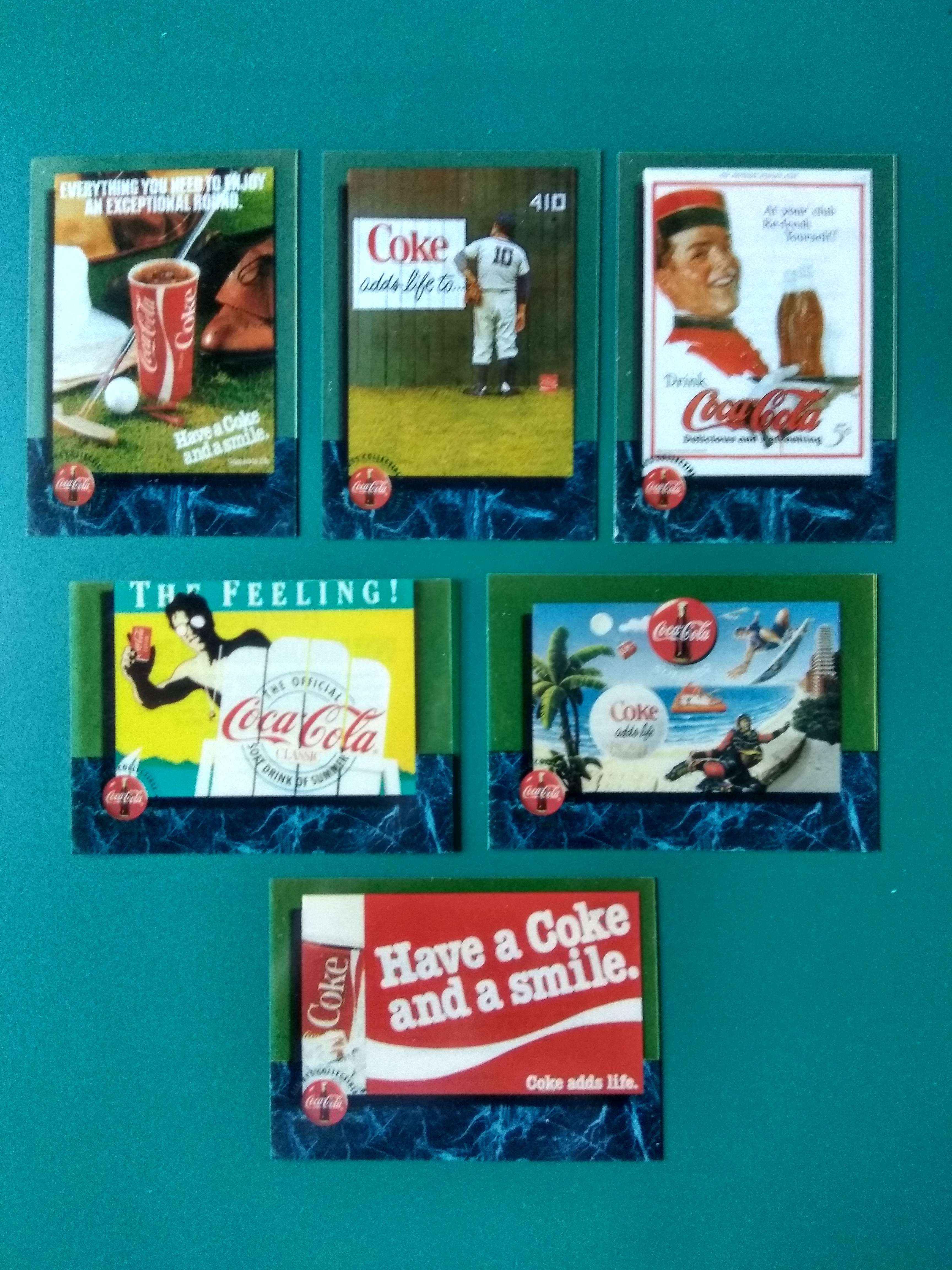 CocaCola1995 Coca-Cola Collectible Commemorative Plastic Cards Six