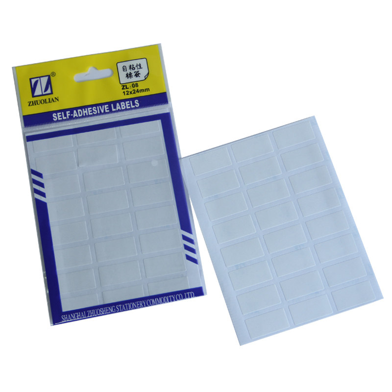 Zhulian ZL08 Self-adhesive label paper adhesive sticker 12 * 24mm 12 Zhangben-Taobao