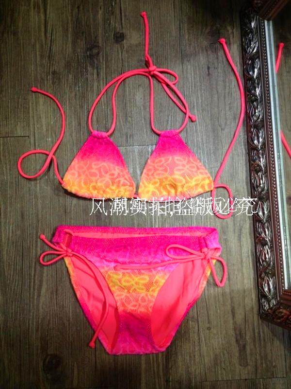 European and American style swimsuit sexy bikini knitted bikini thin split system with women's swimsuit