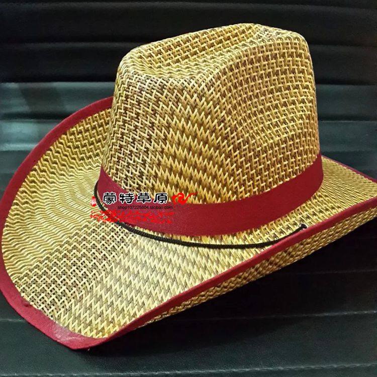 Straw hat big brim hat summer straw hat western cowboy hat top hat beach hat sun hat sun hat 4