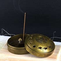 12 Zodiac retro aromatherapy copper incense burner Hainan line incense plate incense compilation stove cliff incense incense burner decoration gift