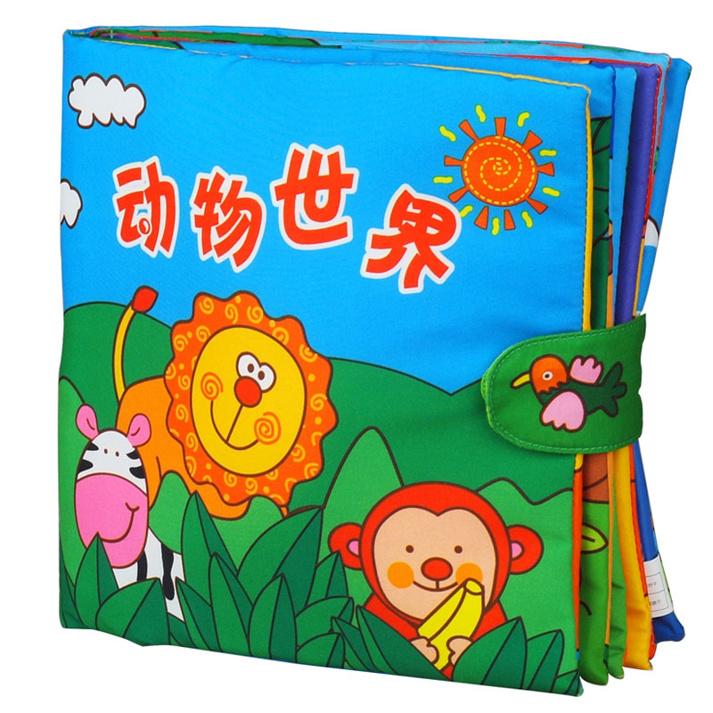 lalababy 拉拉布书 认知系列 动物世界 宝宝 婴儿布书 正品