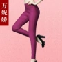 Wan Nijiao size lớn La Mã vải bó sát cơ thể bụng cao đàn hồi chân quần quần quần legging quần âu A603 do lot