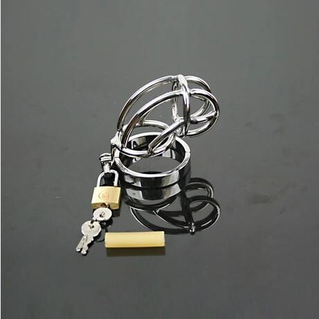 Men's 304 stainless steel metal chastity lock belt device small bird cage chastity lock CB6000CB3000s