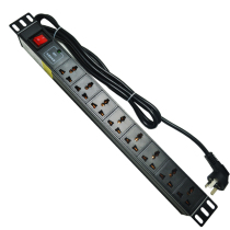 PDU socket 1U8 hole 10A universal hole with switch and lightning protection line 3*1 5 square*2 meters with 10A plug