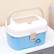 Household multi-layer large portable medical box Plastic medicine storage box Family childrens small medical box first aid box