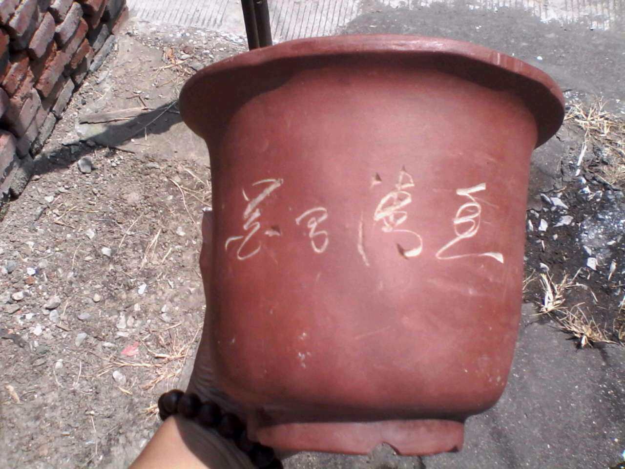 Bag-old purple sand straight-shaped flower pot