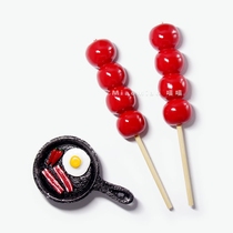 Chinese style simulation icing sugar gourd resin refrigerator paste strong iron Sorb fried egg iron plate pot creative magnetic paste