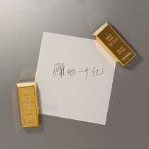 Simulation of BRICS advertising props gold bar refrigerator stickers creative gold tiles Featured home decoration Gold Nugget iron stone