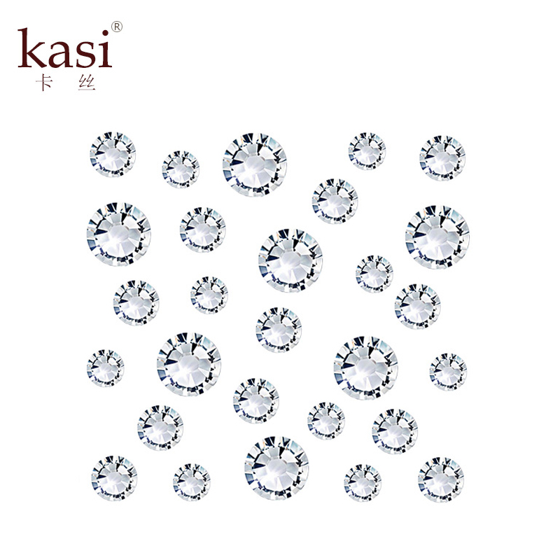 美甲店平底水钻 美甲贴钻装饰品光疗指甲油胶钻石贴片 白水晶3-34