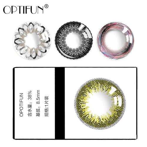 [2 части+дают зеркальную коробку Opt Beautiful Pupil Plum Blossoms смешанные контактные линзы диаметром диаметром