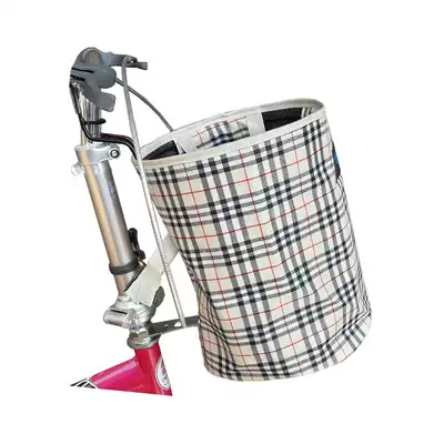 Folding bicycle front basket Car basket Waterproof canvas bicycle basket Skateboard electric car mountain bike front basket