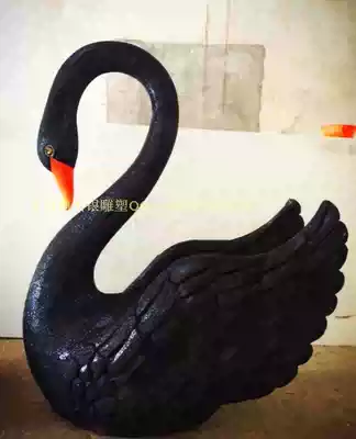 Foam sculpture White Swan Black Swan wedding props beautiful Chen decorative props ornaments