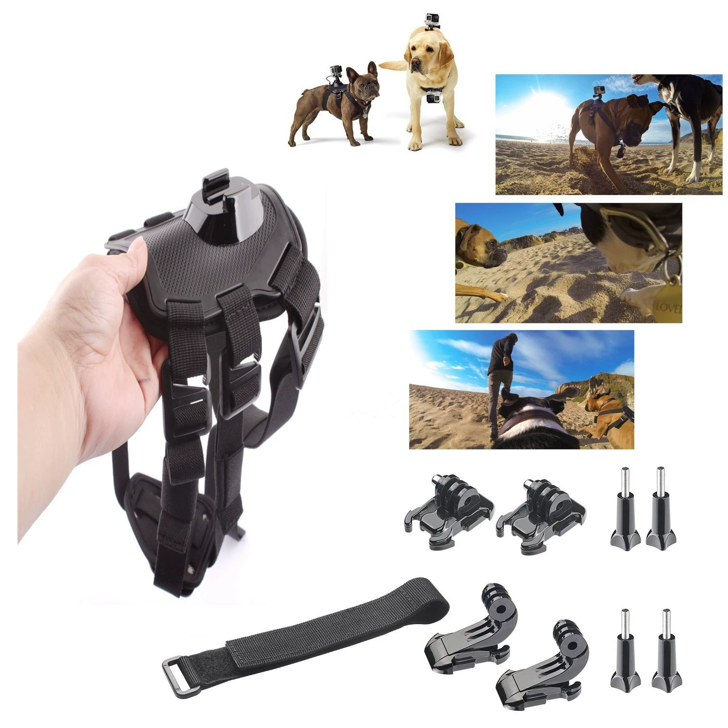 Phụ kiện máy ảnh Gopro5 4 3+ 3 YI dây đeo cho chó, dây đeo cho chó, dây đeo cho thú cưng, dây đeo ngực cho máy ảnh - Phụ kiện VideoCam