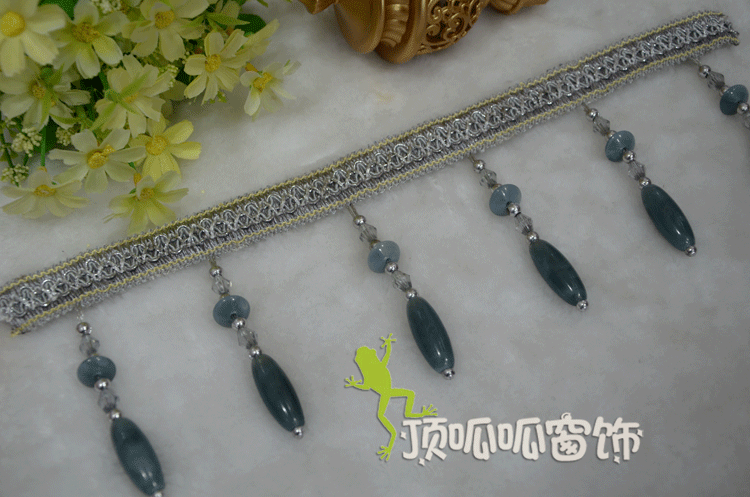 Curtain lace Bead lace pendant Fabric accessories Bead decorative edge accessories Pendant edge spike curtain head stitching