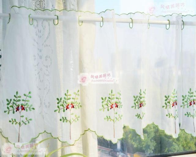 New Products Spring Meaning Mutts American Countryside Fields Garden Finished Curtains Wearing Poles Floating Windows Bedroom Kitchen Partition Full Bag