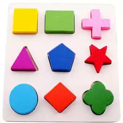 Kindergarten desktop area Toy Early education training course Montessori puzzle toy Geometric shape matching Cognitive puzzle