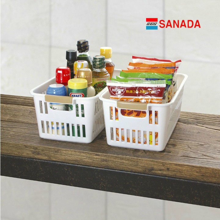 Japan Sanada Kitchen Containing Basket Plastic Finishing Basket of Seasoning Bottle Containing box integral cupboard storage box