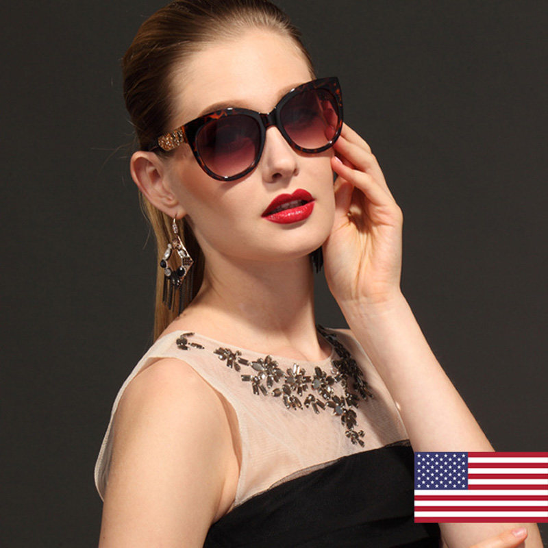 European Station European and American white collar noble women's hollowed-out carved sun glasses anti-UV sunglasses trendy driving sunglasses