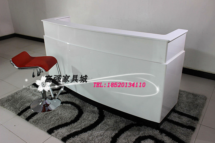 New paint European-style counter bar beauty salon front desk to do LOGO cash register reception desk clothing store front desk