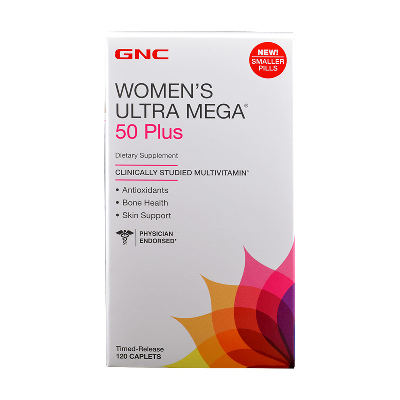 美国放心直邮 GNC50岁以上女性综合维生素缓释片120粒