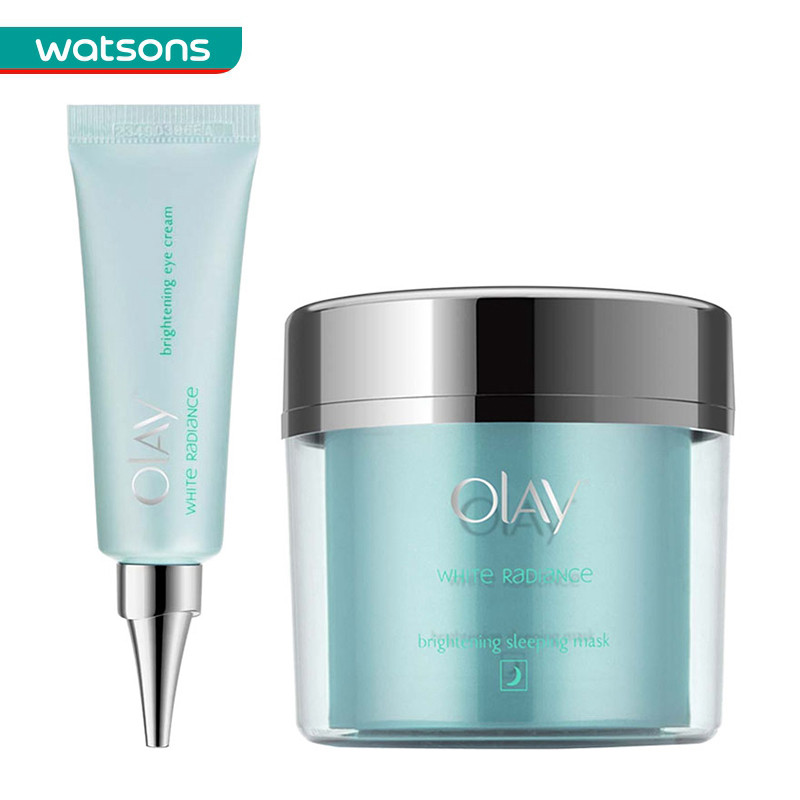 【屈臣氏】玉兰油I水感透白光塑晚安水凝膜130g+晶透眼霜15g