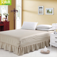 Bông giường che giường váy loại mảnh duy nhất không trượt cotton 1.5 m 1.8 m giường trampoline đặt màu rắn đôi 2 m có thể được tùy chỉnh