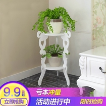 European-style flower stand solid wooden multi-layer green flower shelf floor simple balcony indoor living room flower pot stand special price