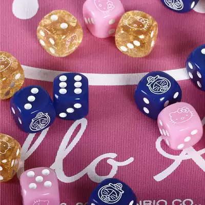 Cartoon Mahjong dice jingling cat kt bow pink cute color home mahjong sieve 14mm