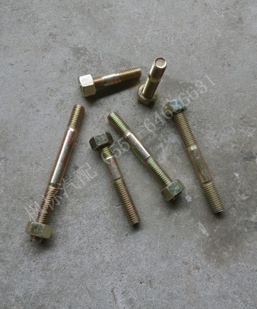 M10*1 5 high strength double head screw M10 rough teeth double head two wire double head press screw