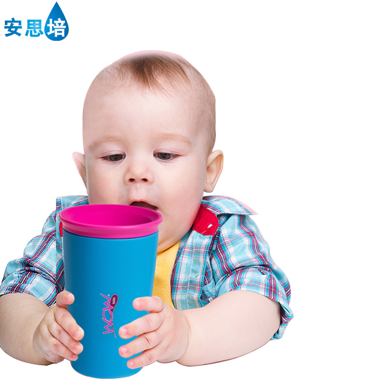 美国进口安思培Wow cup魔术杯 防漏防摔婴童学饮杯 训练杯266ml