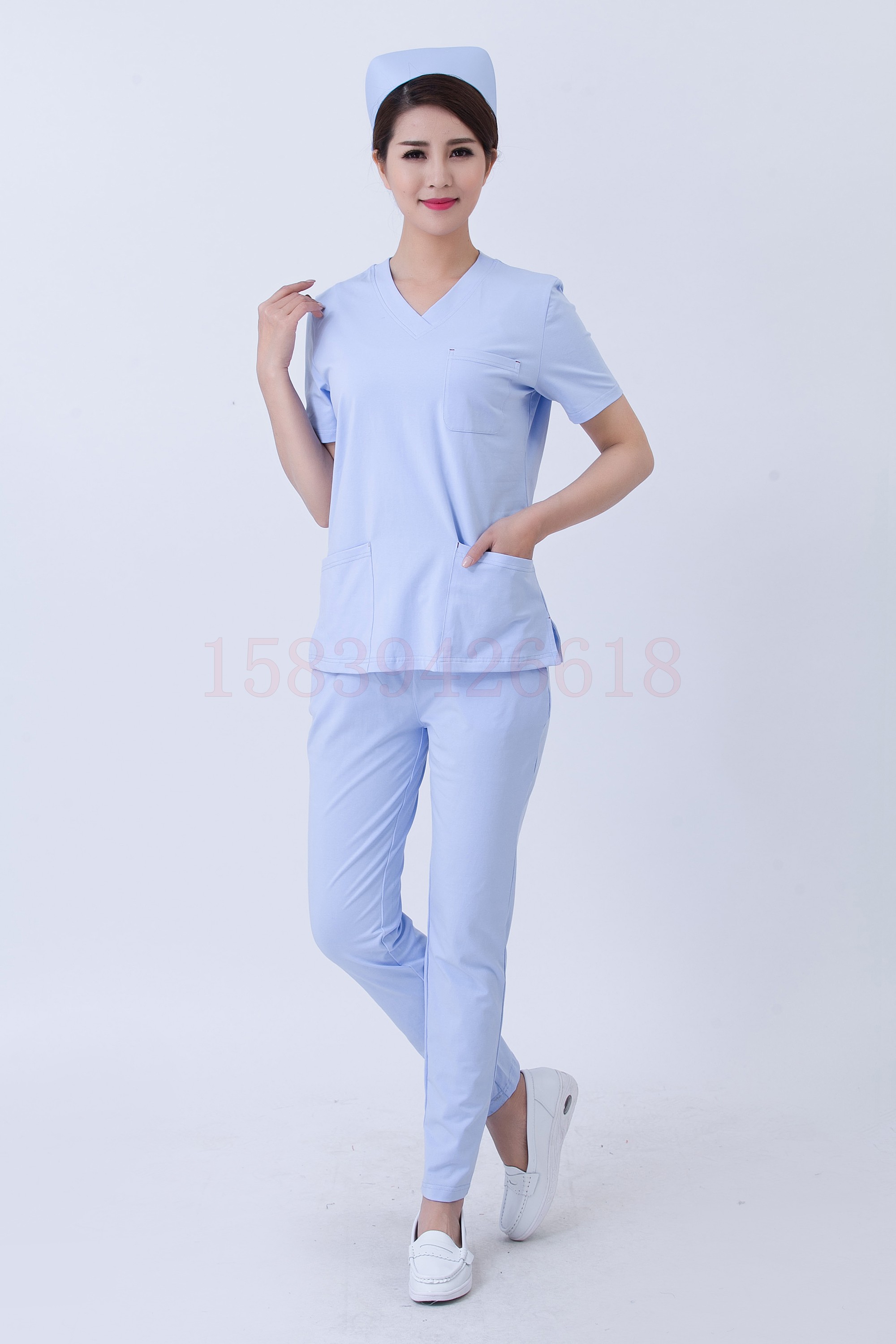 European and American upscale Handwashing clothes Brushed hands Dentistry Oral Cos work clothes Cosmetic Clothing Doctor Wear white coat perspiration