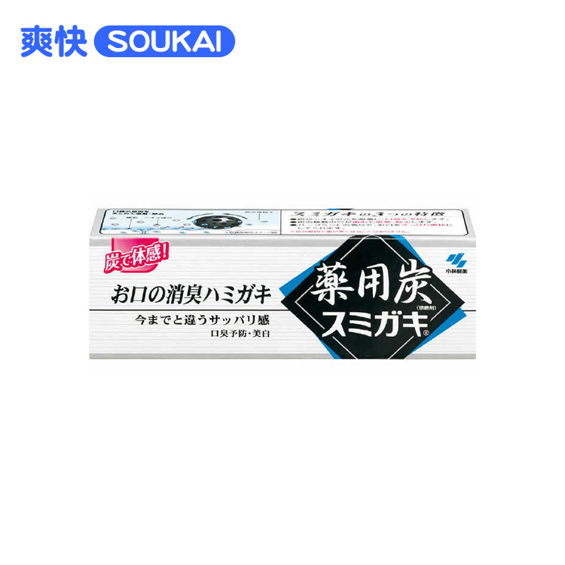 日本直邮小林制药黑炭牙膏薄荷预防口臭清洁防蛀牙进口100g